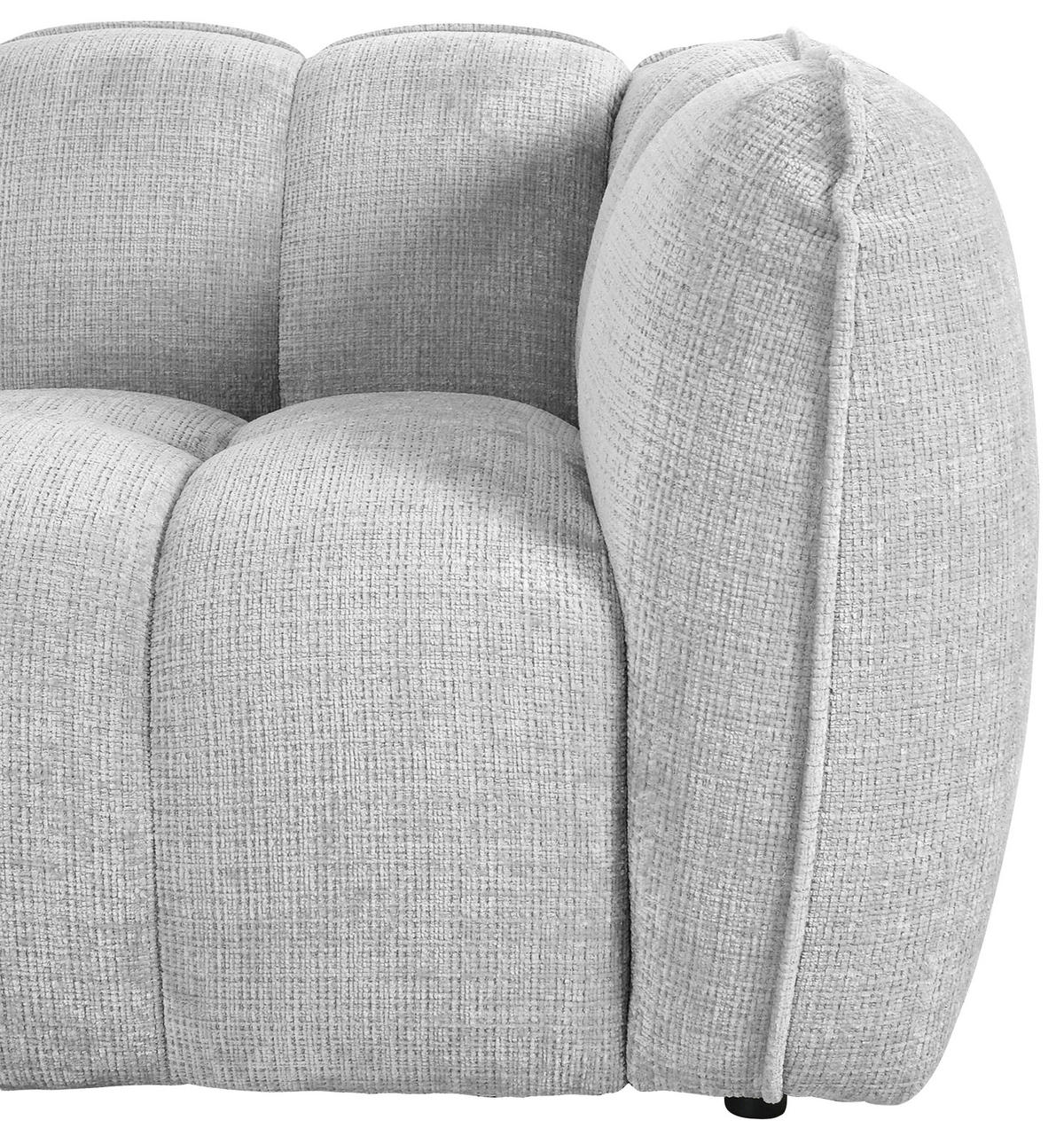 HÖRNSOFFA i chenille ljusgrå  - ljusgrå/svart, Klassisk, textil/plast (172/272cm) - MID.YOU