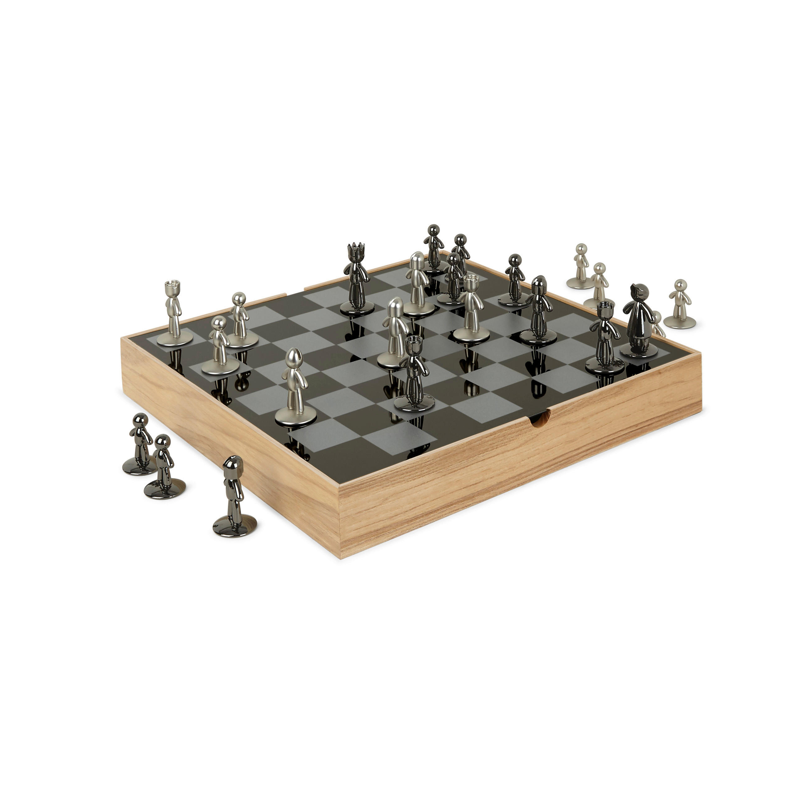 BRETTSPIEL  - Titanfarben/Naturfarben, Basics, Holz/Metall (35/6/36cm) - Umbra