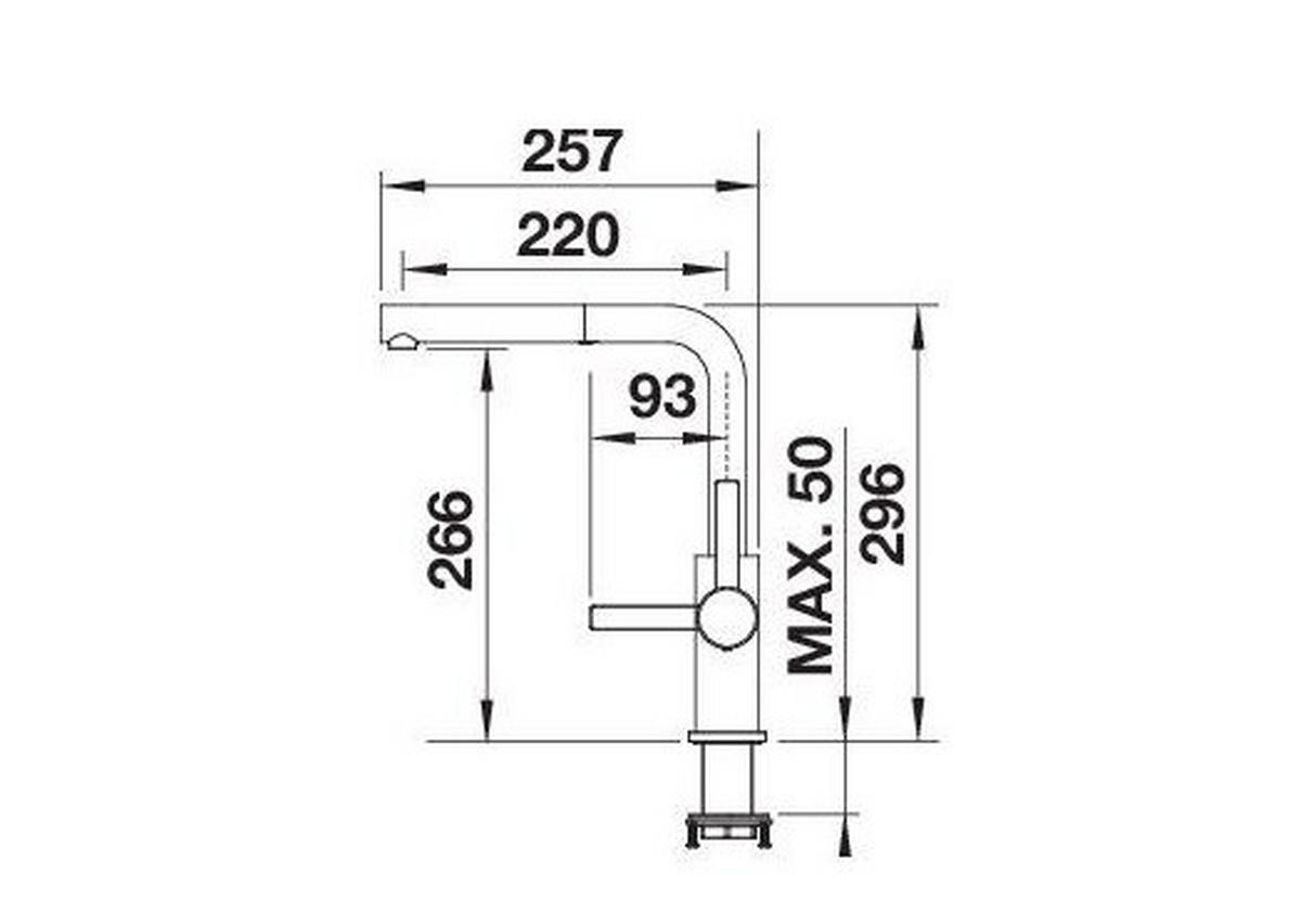 KÜCHENARMATUR  - Edelstahlfarben, Basics, Metall (10,7/29,6/26,6cm) - Blanco
