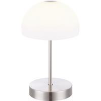TISCHLEUCHTE Tolos 15/15/27 cm  - Opal, Design, Glas/Metall (15/15/27cm) - Globo