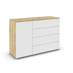 KOMMODE  in 120/81/42 cm  - Weiß/Eiche Artisan, Design, Holzwerkstoff/Metall (120/81/42cm) - Xora