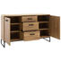 KOMMODE Eichefarben, Schwarz - Eichefarben/Schwarz, KONVENTIONELL, Holzwerkstoff/Metall (151/88/44cm)