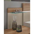 BETTANLAGE - Kaschmir/Eichefarben, Design, Glas (285,4/96/207,6cm) - Xora