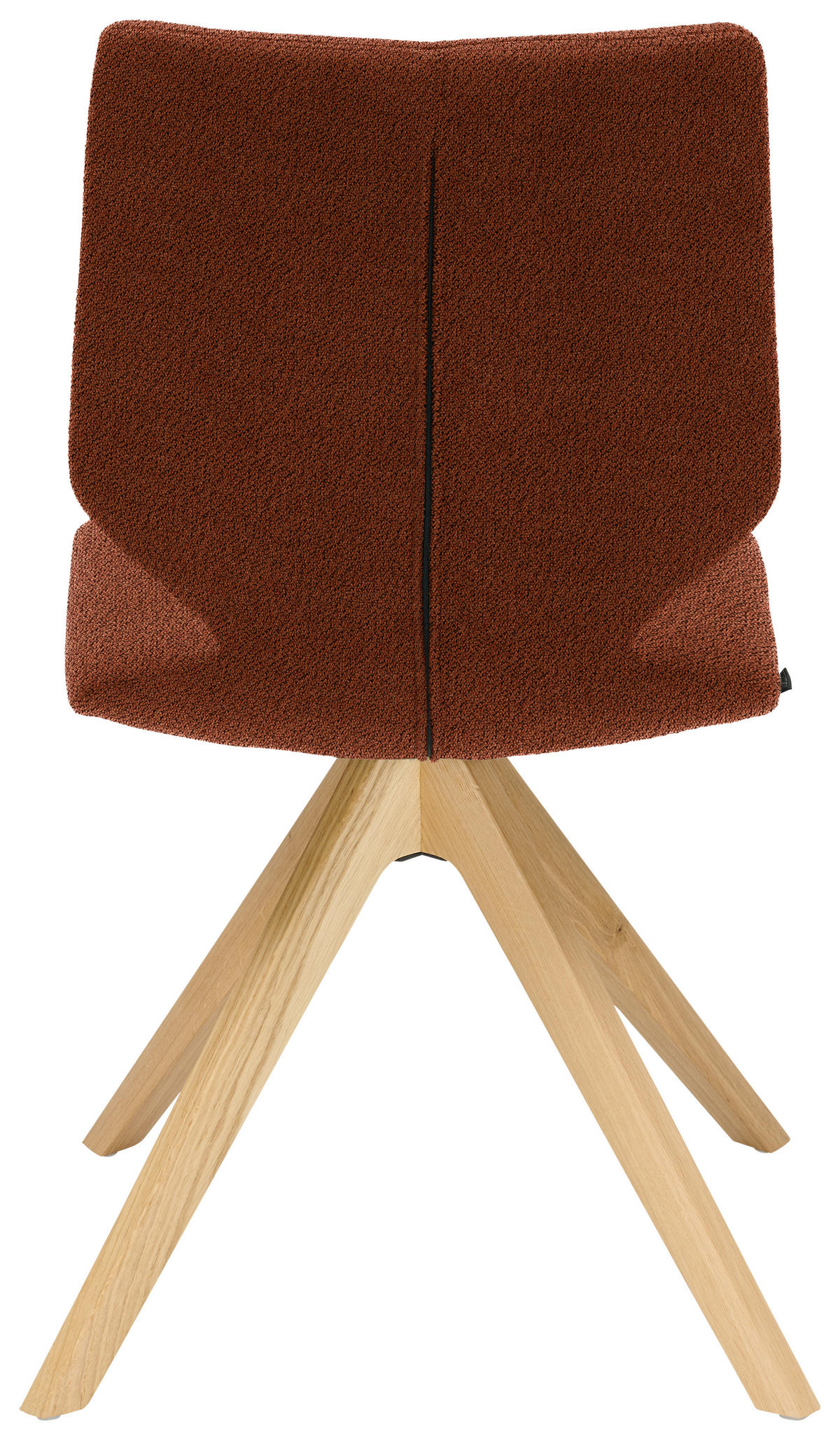 STUHL Struktur  - Eichefarben/Rostfarben, Design, Holz/Textil (50/92/64cm) - Venjakob