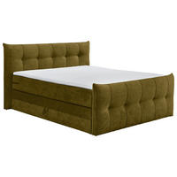 BOXSPRINGBETT 180/200 cm  in Olivgrün  - Schwarz/Olivgrün, KONVENTIONELL, Kunststoff/Textil (180/200cm) - Esposa