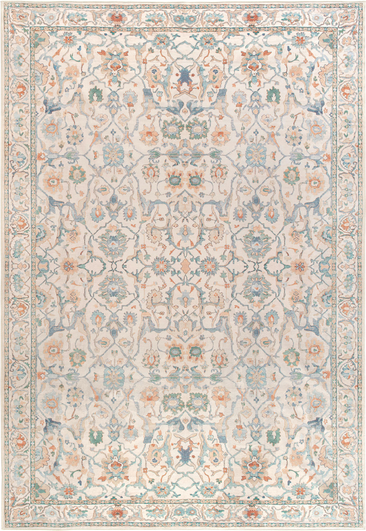 VINTAGE-TEPPICH Living Zaveran 240/340 cm  in Terracotta, Perlmutt, Graublau  - Graublau/Perlmutt, LIFESTYLE, Kunststoff/Textil (240/340cm) - Lindorug