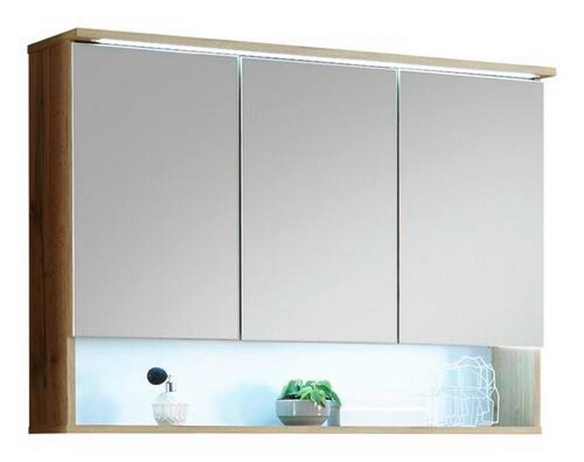 ORMARIĆ SA OGLEDALOM  boja hrasta  - boja hrasta, Moderno, staklo/pločasti materijal (100/70/23cm) - Xora
