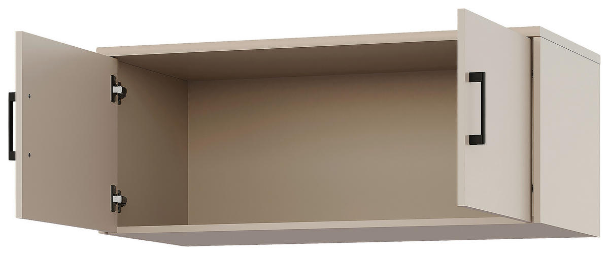 SZEKRÉNYRÁTÉT  - kasmírszínű/fekete, Basics, faalapú anyag/fém (106/43/54cm) - Xora