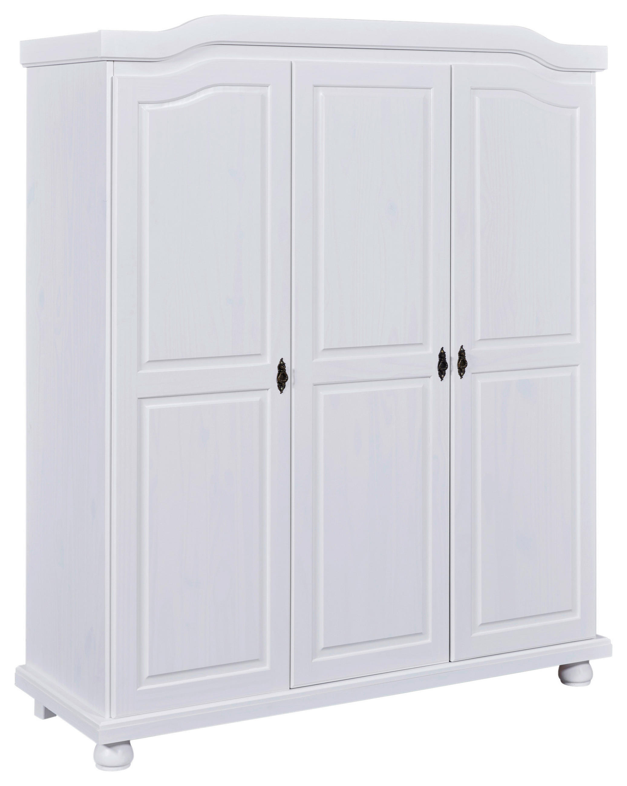 Drehtürenschrank "Bastian" , 150/180/56 cm,  in Weiß, 3-türig  - Weiß, LIFESTYLE, Holz/Holzwerkstoff (150/180/56cm) - MID.YOU