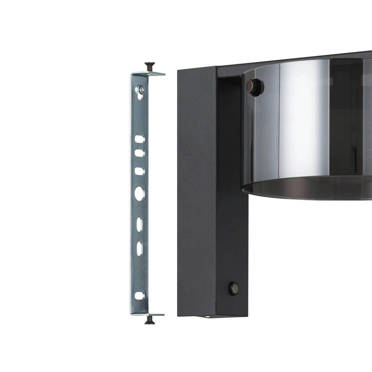 WANDLEUCHTE 18/15/20,5 cm   - Schwarz, Design, Glas/Metall (18/15/20,5cm) - Eglo