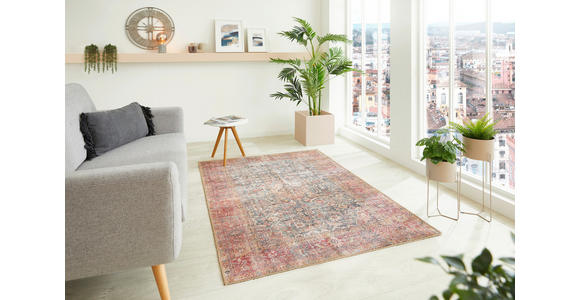 VINTAGE-TEPPICH 120/170 cm Lago Grau, Rostfarben  - Rostfarben/Grau, LIFESTYLE, Textil (120/170cm) - Novel