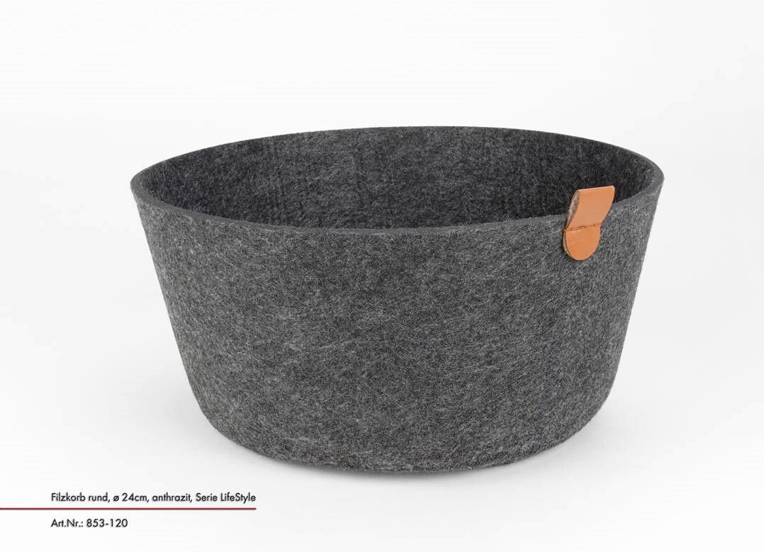 UNIVERZALNA KOŠARA   24/24/12 cm      - antracit, Basics, tekstil (24/24/12cm) - Justinus