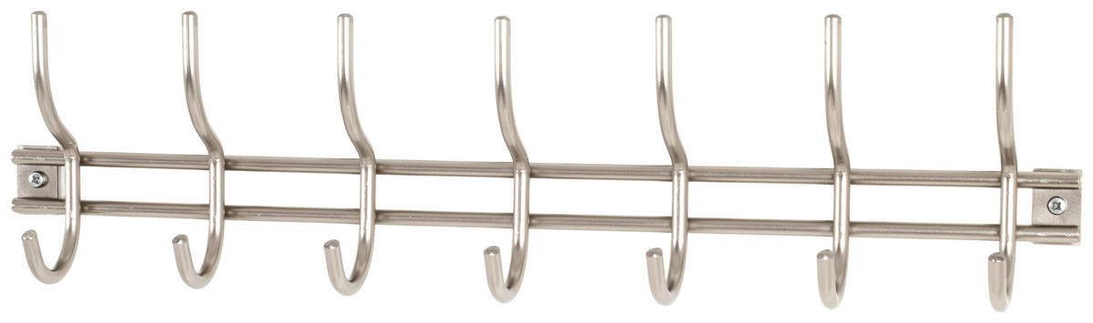 VEŠIAKOVÁ LIŠTA - farba ušľachtilej ocele, kov (54/14/8cm) - Xora