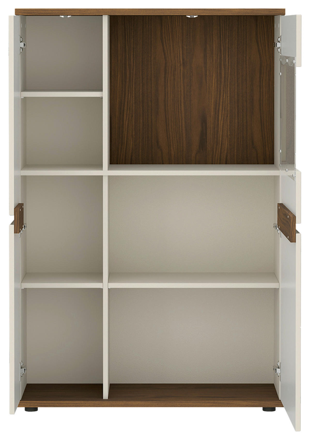 VITRIN diófa színű, kasmírszínű  - kasmírszínű/diófa színű, Basics, műanyag/faalapú anyag (90/135/38cm) - Hom`in