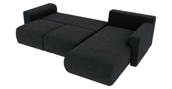 ECKSOFA in Lederlook Anthrazit  - Chromfarben/Anthrazit, KONVENTIONELL, Kunststoff/Textil (293/195cm) - Carryhome