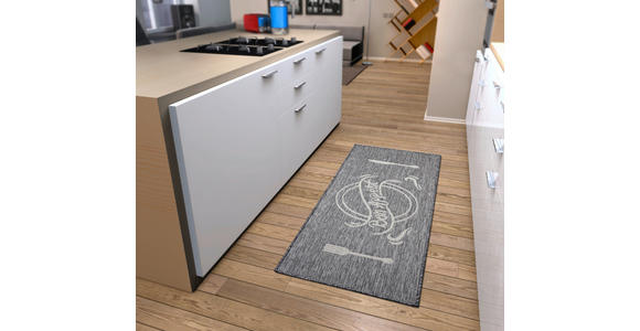 KÜCHENLÄUFER 62/150 cm Cucina Creme, Grau - Creme/Grau, Design, Kunststoff (62/150cm) - Esposa