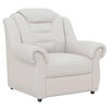 SESSEL in Lederlook Weiss  - Weiss/Schwarz, Konventionell, Kunststoff/Textil (104/102/101cm) - Livetastic
