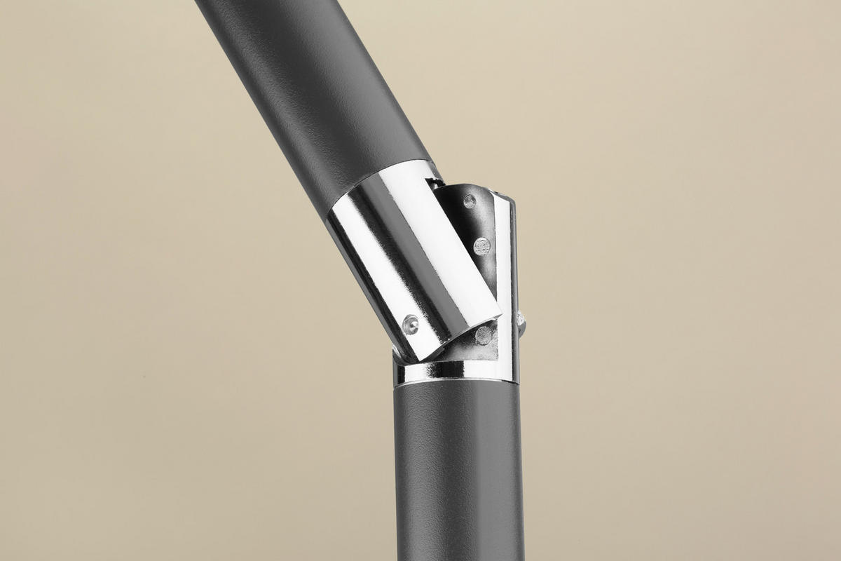 SONNENSCHIRM   - Anthrazit/Naturfarben, Basics, Textil/Metall (210/228/130cm) - Schneider