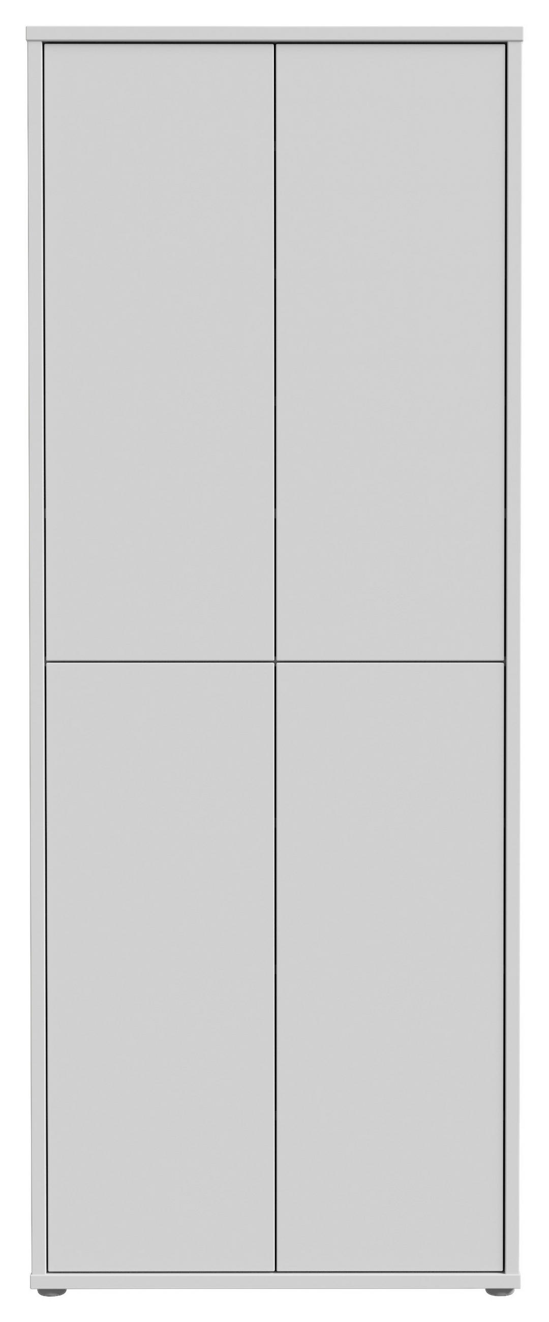 OMARA ZA ČEVLJE siva - siva, Basics, umetna masa/leseni material (75/192/35cm) - MID.YOU