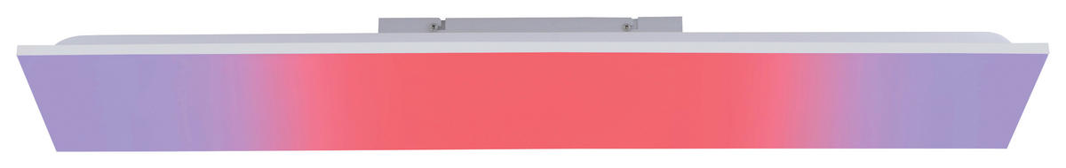 LED-DECKENLEUCHTE 100/25/6,5 cm   - Alufarben/Weiß, Basics, Kunststoff/Metall (100/25/6,5cm)