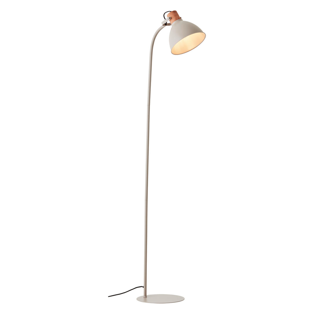 STEHLEUCHTE - Taupe, Basics, Holz/Metall (35/150cm) - Brilliant