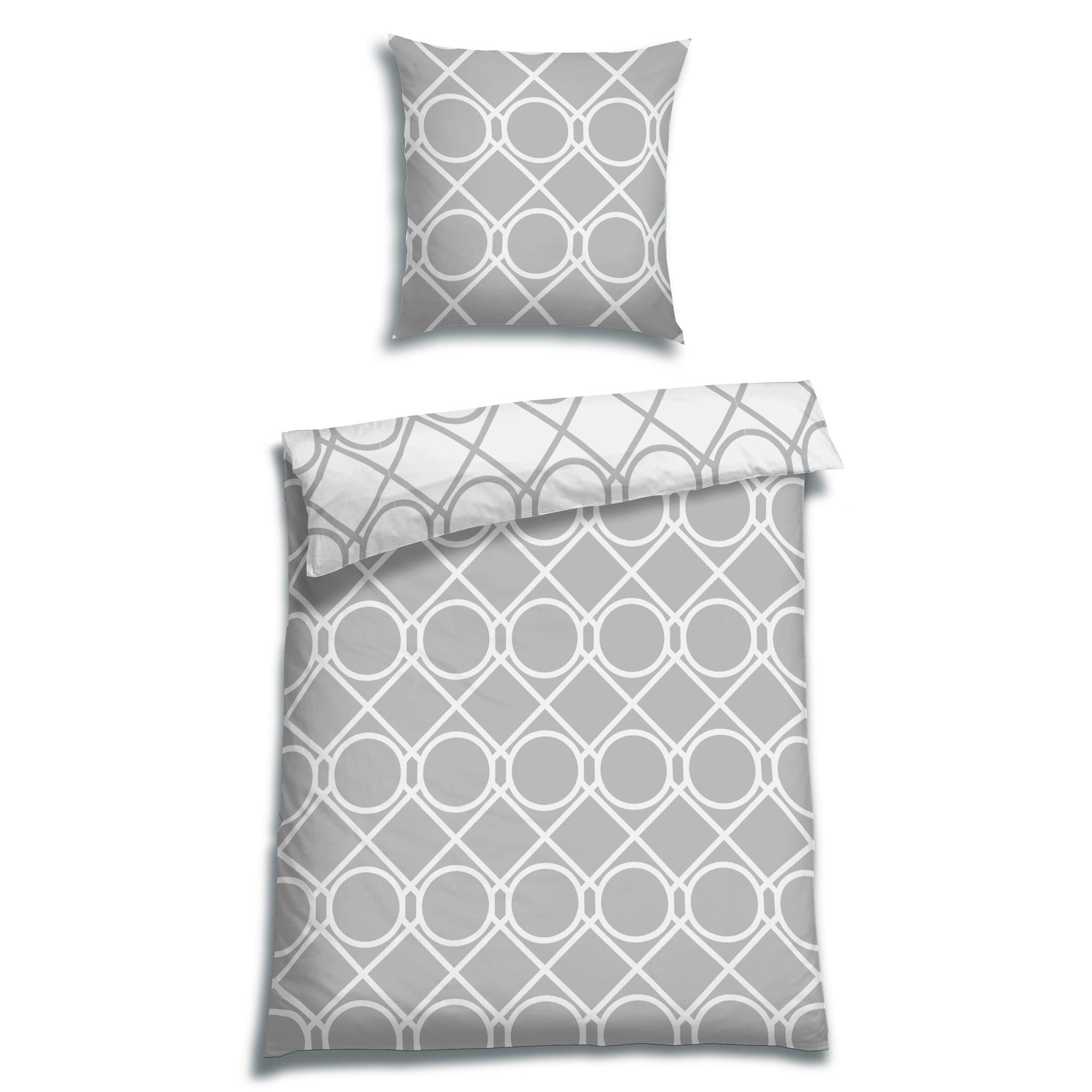 BETTWÄSCHE 2-teilig Renforcé 135/200 cm  - Grau, Design, Textil (135/200cm) - Florella