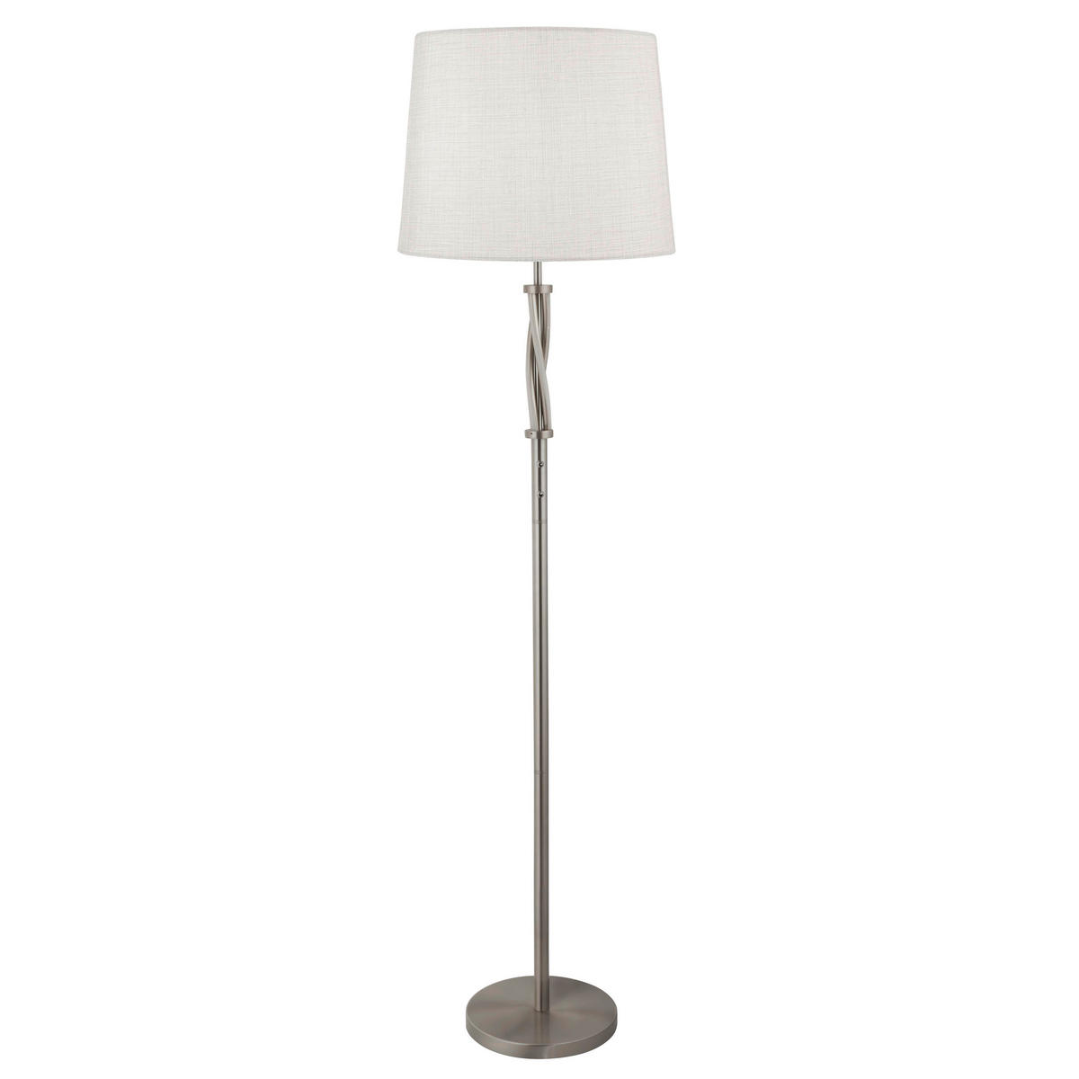 STEHLEUCHTE 39/39/152 cm    - Silberfarben/Weiß, Design, Kunststoff/Textil (39/39/152cm) - Searchlight