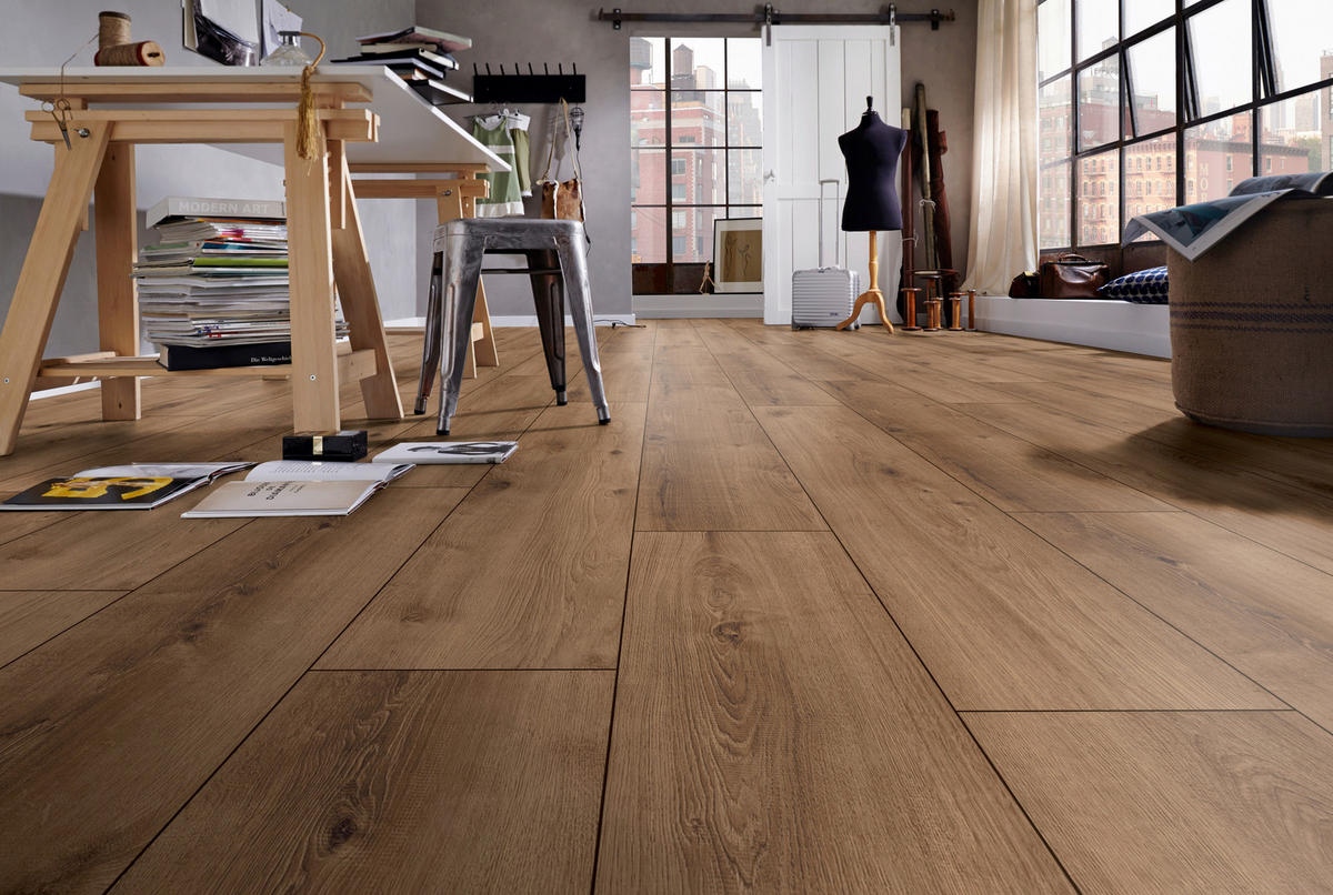 LAMINATBODEN Exquisit Plus  - Eichefarben, KONVENTIONELL, Holz (138.0/24.4/0.8cm)
