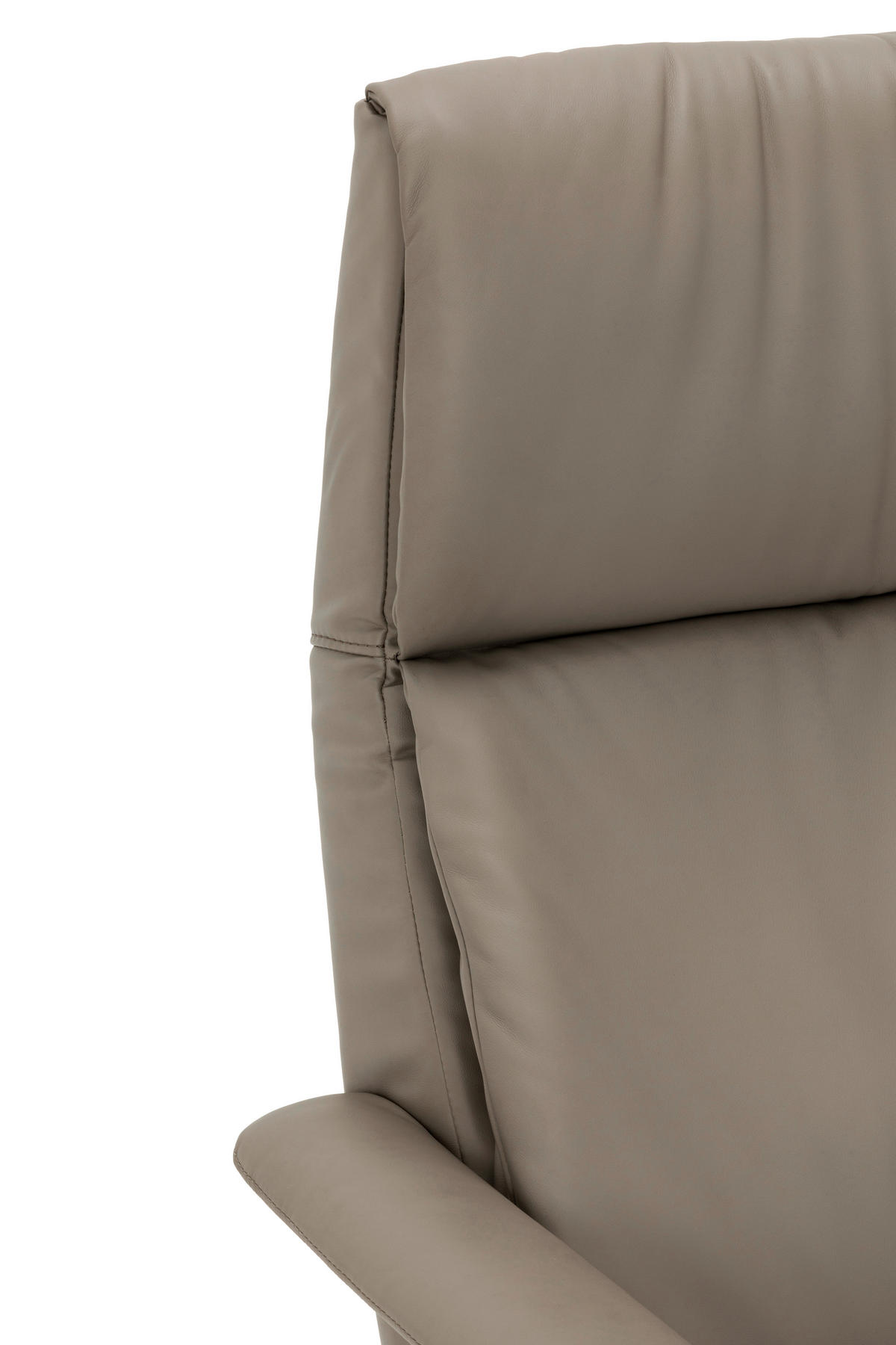 RELAXSESSEL Lederlook Echtleder    - Taupe/Schwarz, KONVENTIONELL, Leder/Textil (73/116/84cm) - Livetastic