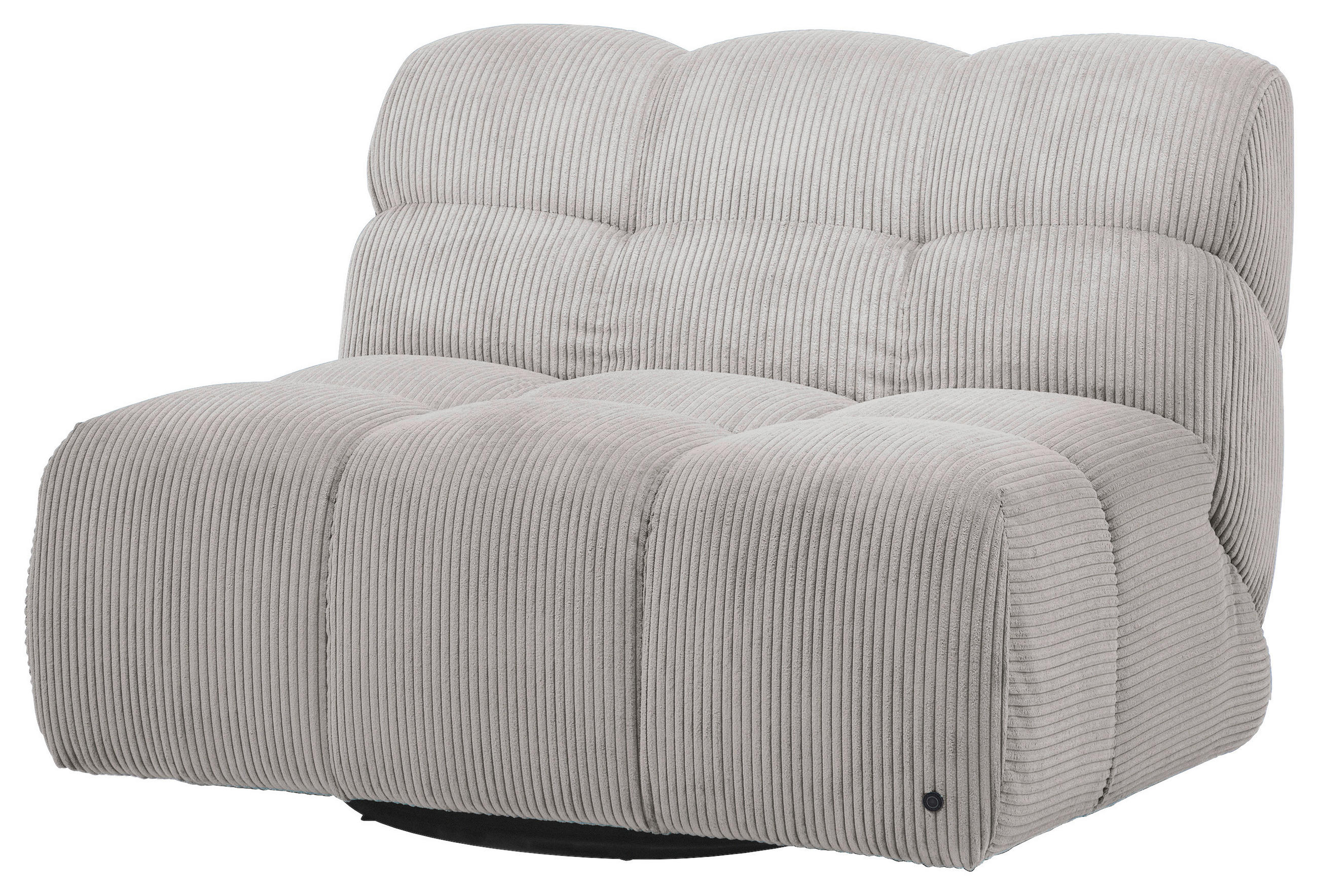 SESSEL in Cord Grau  - Schwarz/Grau, KONVENTIONELL, Textil/Metall (105/78/90cm) - Tom Tailor
