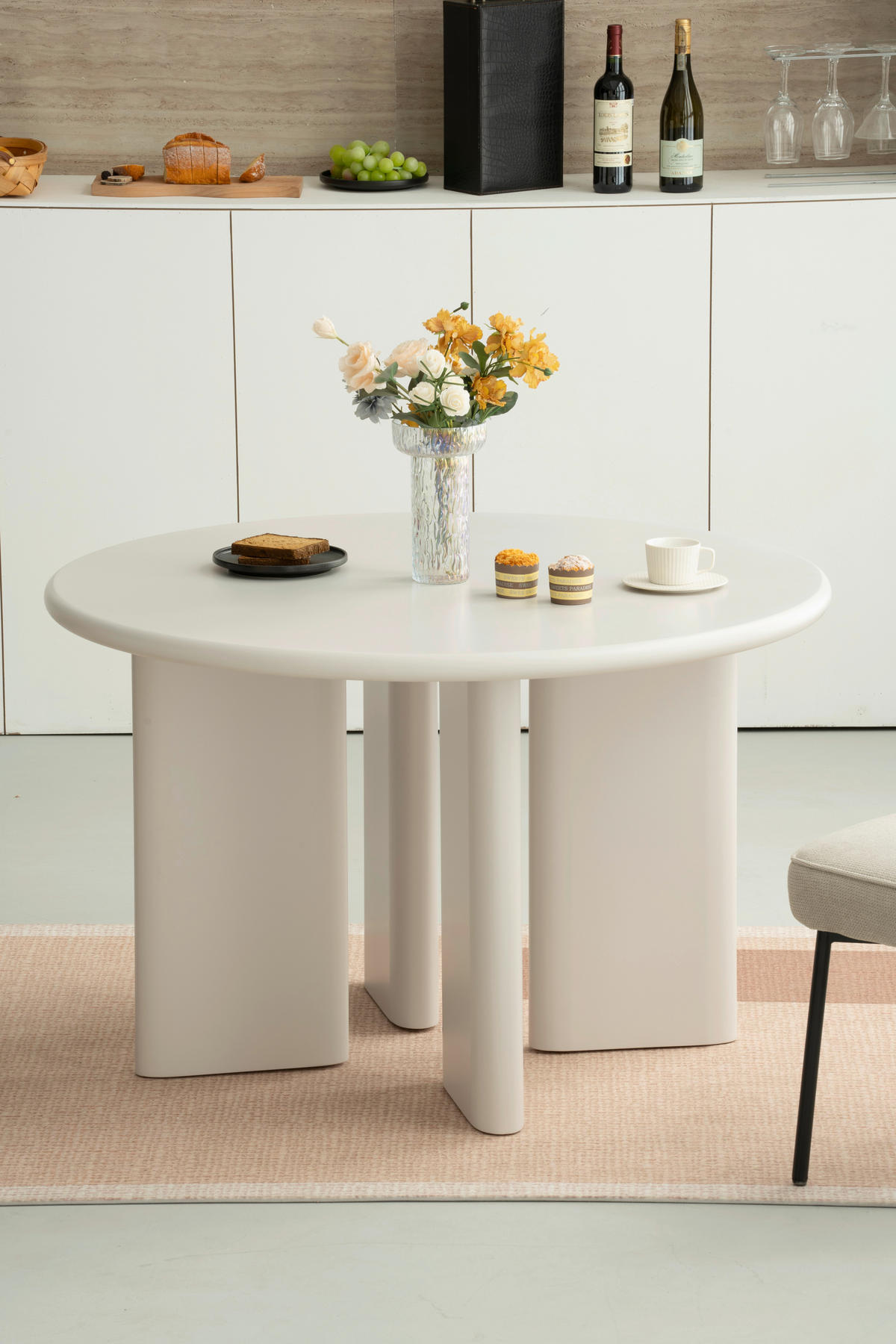 ESSTISCH in Holzwerkstoff  - Beige, MODERN, Holzwerkstoff (120/75/120cm) - MID.YOU