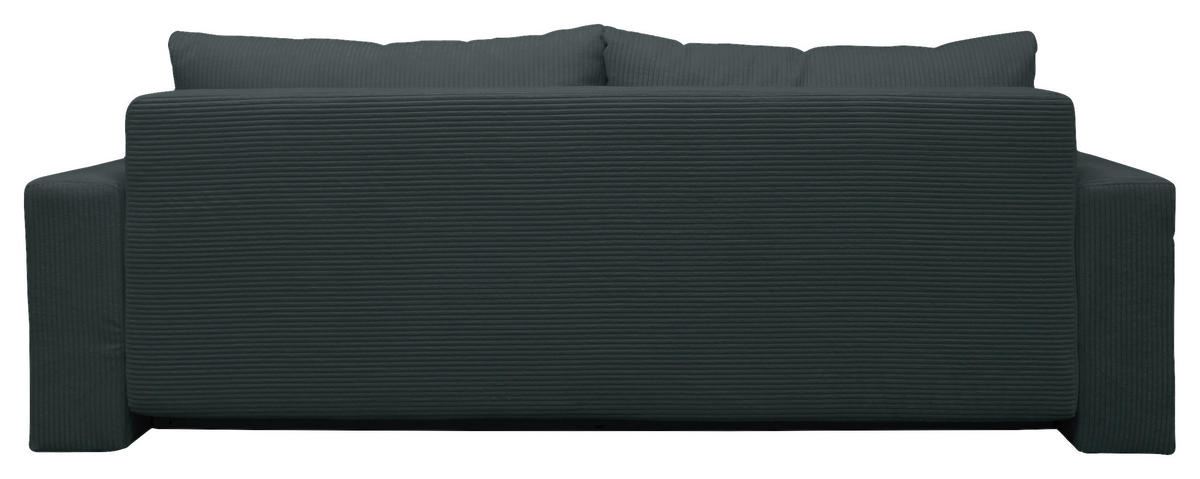 SCHLAFSOFA  mit Liegefunktion Cord Dunkelgrau  - Dunkelgrau/Silberfarben, Design, Kunststoff/Textil (232/88/105cm) - MID.YOU