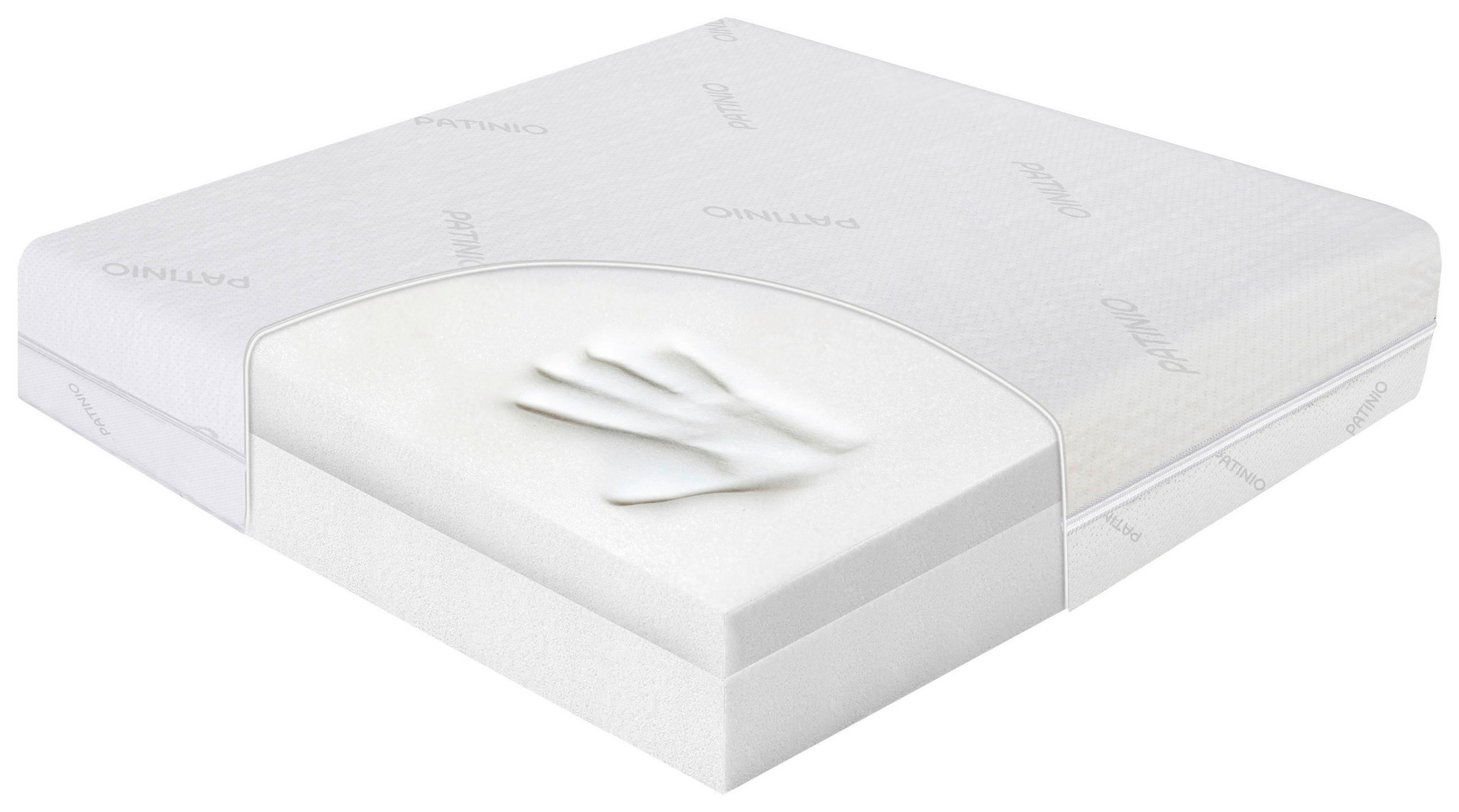 KINDERMATRATZE Romeo Memory  93/93 cm    - Weiß, Basics, Textil (93/93cm) - Patinio