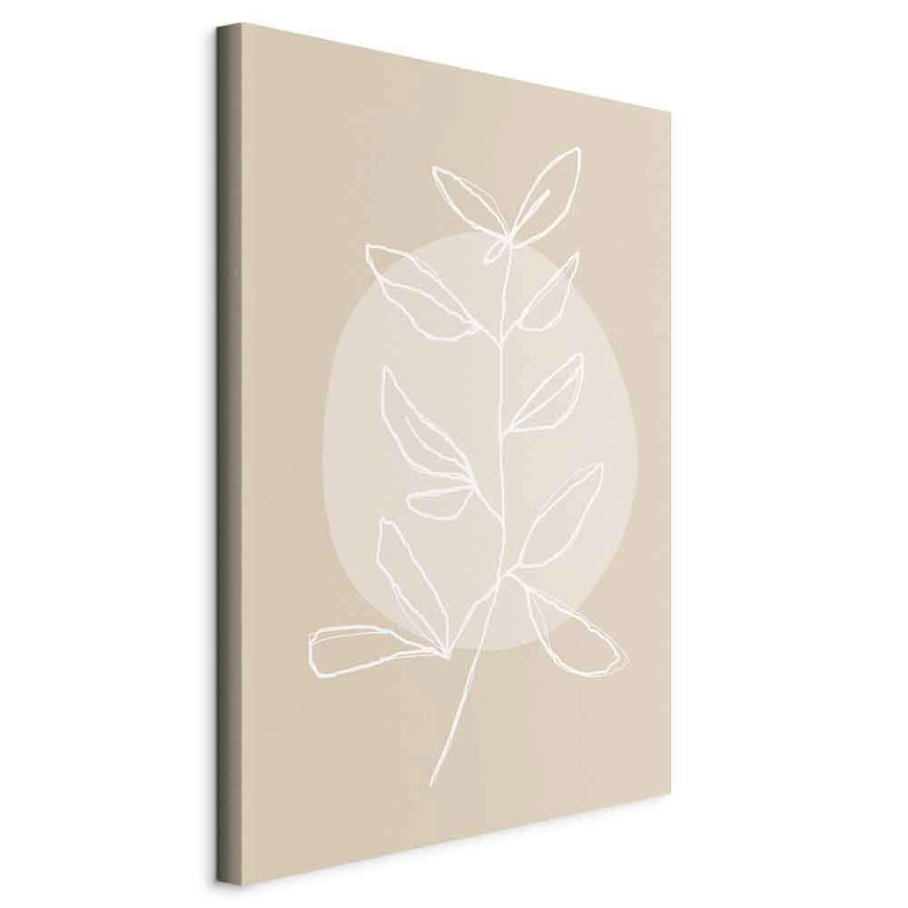LEINWANDBILD Abstraktes, Blätter Beige  - Beige, Basics, Holzwerkstoff/Textil (40/60/1,2cm) - artgeist