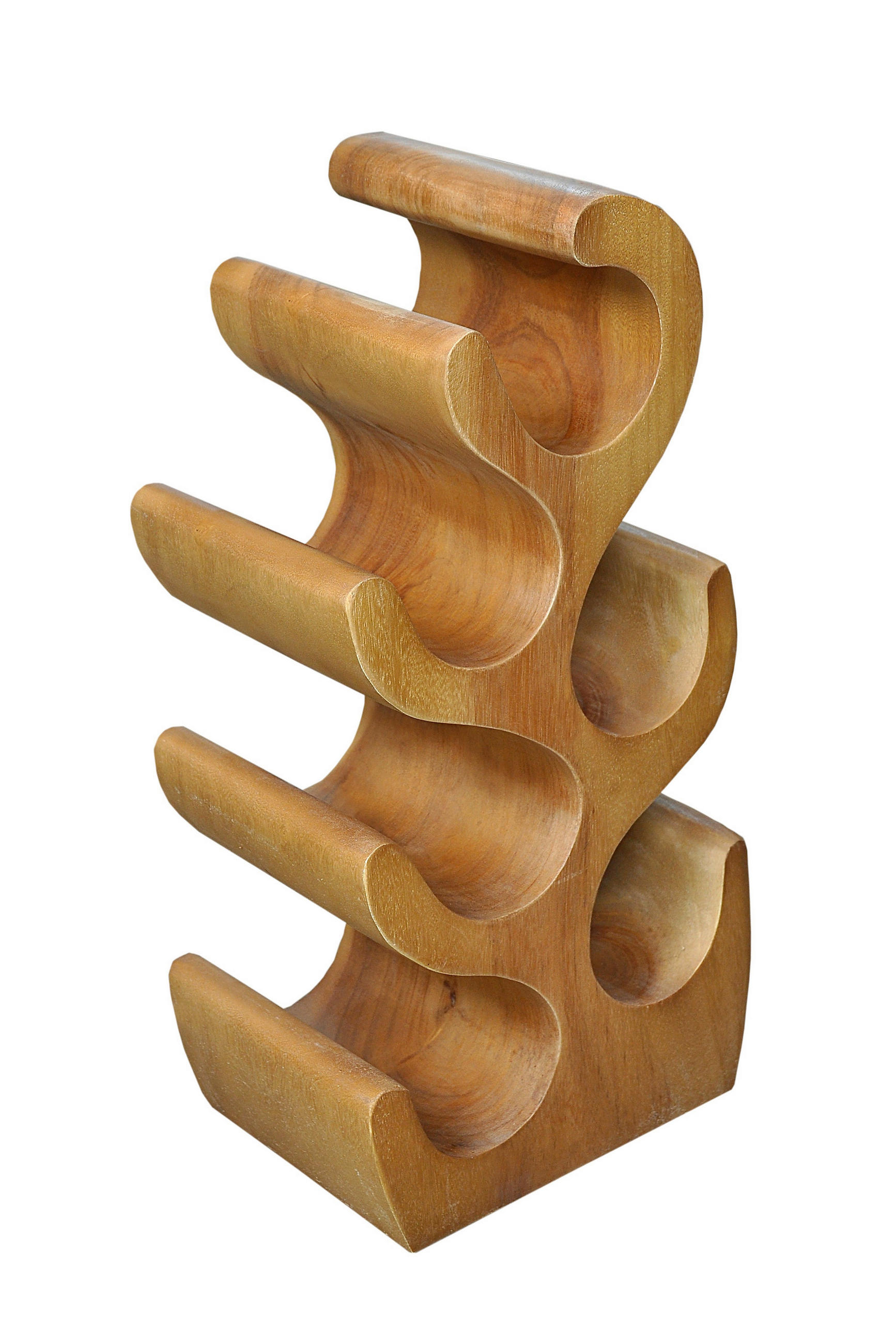 WEINREGAL  - Naturfarben, MODERN, Holz (28/50/19cm) - MID.YOU