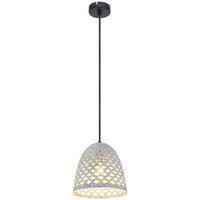 HÄNGLAMPA 20/120 cm  - grå/svart, Basics, metall/textil (20/120cm) - Globo