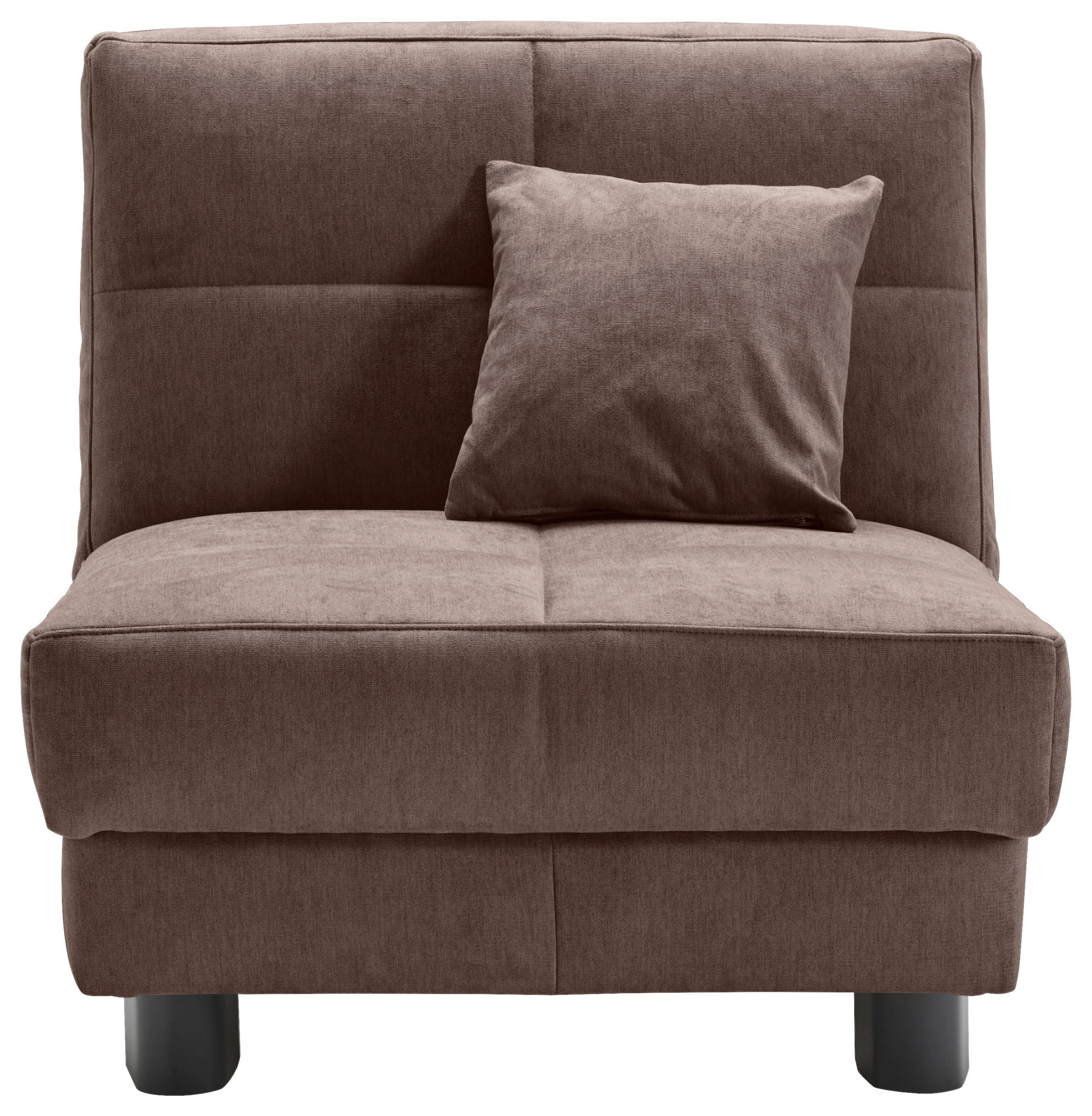 SCHLAFSESSEL Mikrovelours Dunkelbraun    - Dunkelbraun/Schwarz, KONVENTIONELL, Textil/Metall (85/85/100cm) - Carryhome