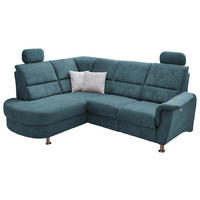 ECKSOFA Mikrofaser  - Chromfarben, KONVENTIONELL, Textil/Metall (184/231cm) - Livetastic