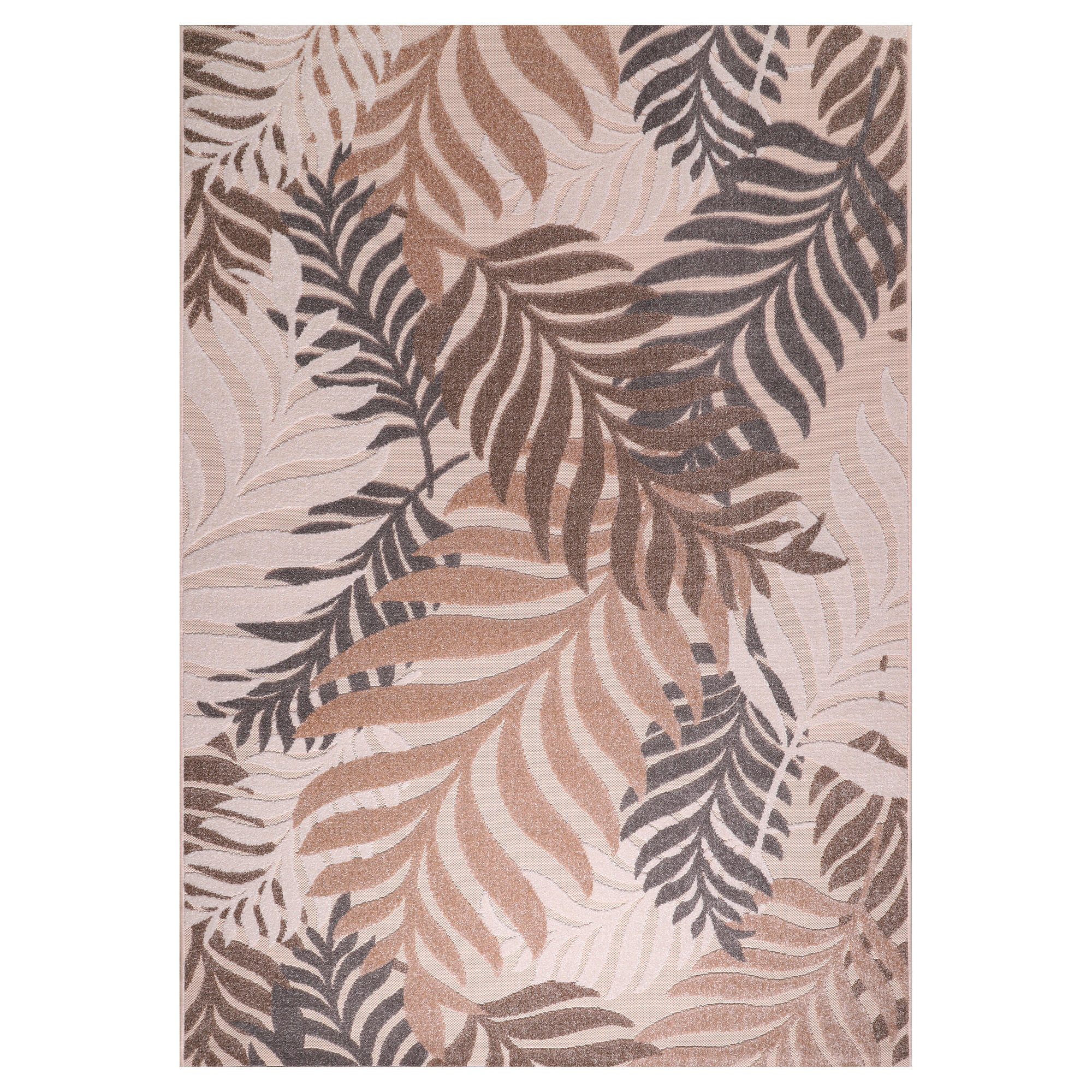 OUTDOORTEPPICH 60/110 cm Floral Beige  - Beige, LIFESTYLE, Kunststoff/Textil (60/110cm) - Novel