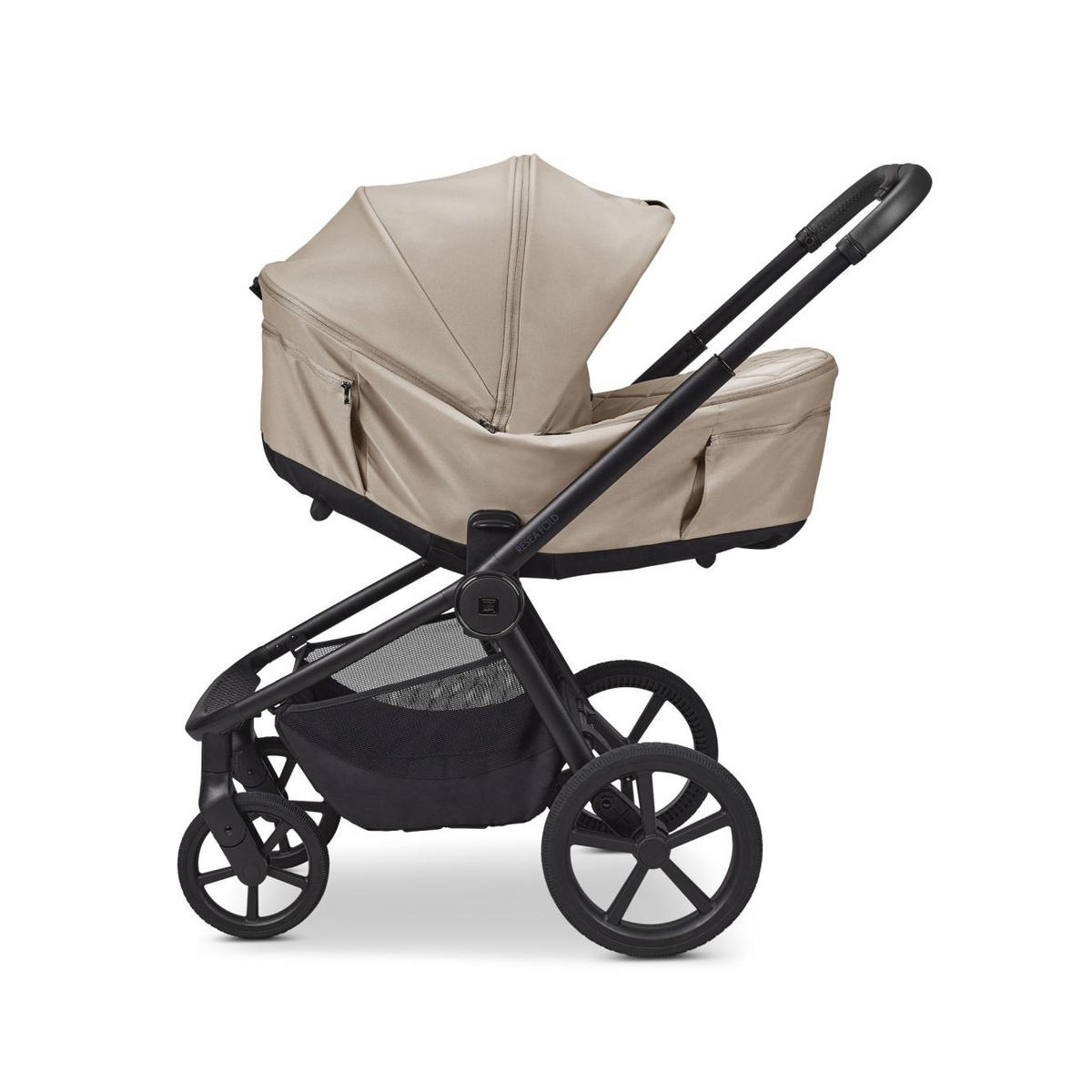 KOMBIKINDERWAGEN  Resea Fold  sand  - Sandfarben/Schwarz, Basics, Textil/Metall (116/57/94cm) - Moon
