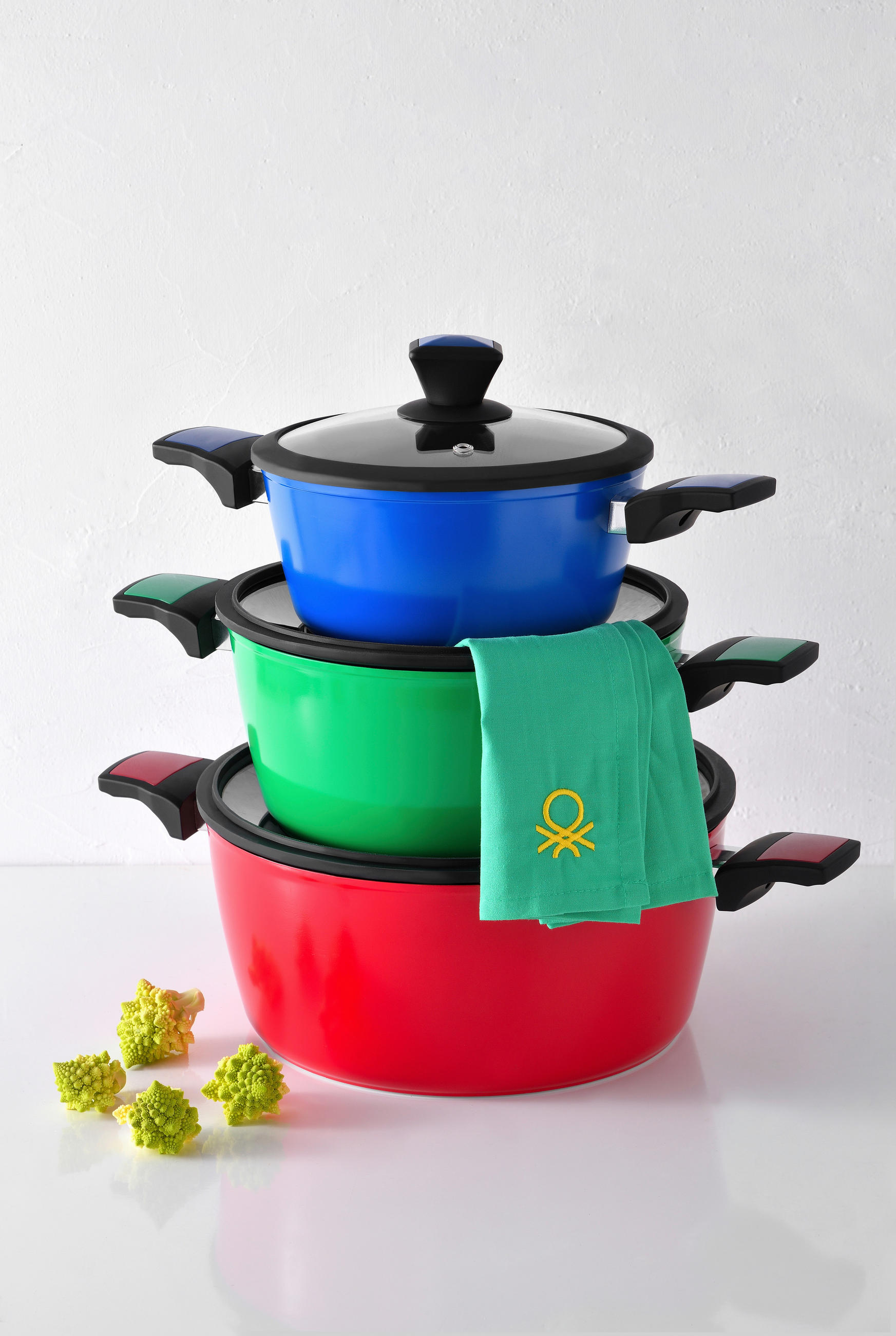 Rainbow Kasserolle 6,25 L 6.25 L  - Rot/Schwarz, Basics, Glas/Kunststoff - Benetton
