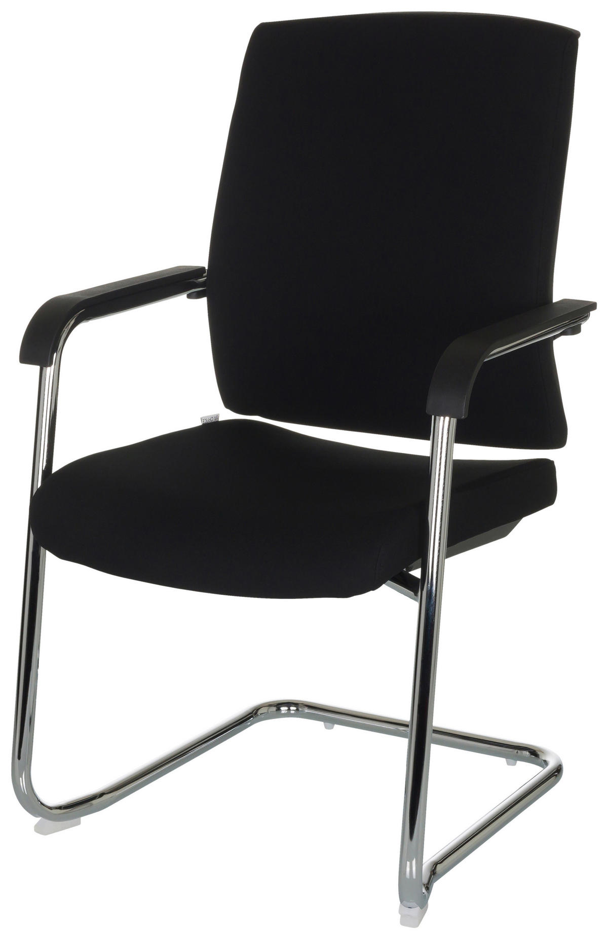 BESÖKSSTOL  i flatväv svart  - silver/svart, Basics, metall/textil (59/96/61cm) - MID.YOU