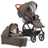 KINDERWAGENSET FX4 Classic  - Cognac/Schwarz, Basics, Leder/Textil (57/129/100cm) - Gesslein
