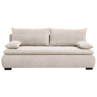 SCHLAFSOFA in Webstoff, Plüsch Naturfarben  - Schwarz/Naturfarben, Konventionell, Textil (203/72-96/98cm) - Novel
