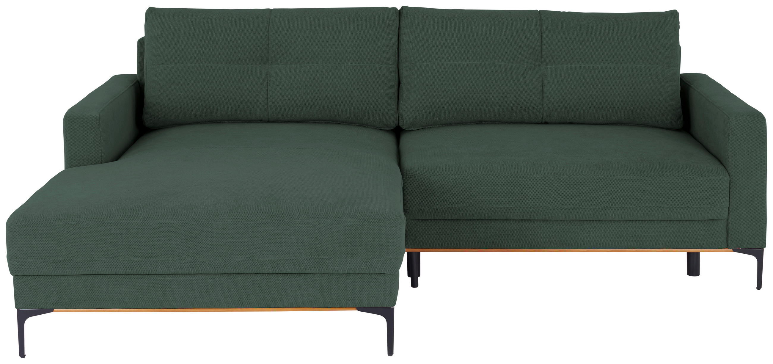 HÖRNSOFFA i skogsgrön  - skogsgrön/svart, Modern, metall/textil (162/238cm) - Ondega
