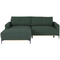 ECKSOFA Waldgrün  - Waldgrün/Schwarz, MODERN, Textil/Metall (162/238cm) - Ondega