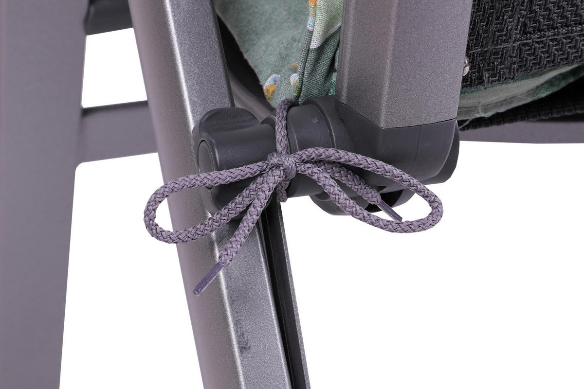 SESSELAUFLAGENSET in Braun, Grau, Grün, Blaugrau Blätter  - Blaugrau/Braun, Basics, Textil (50/7/120cm)