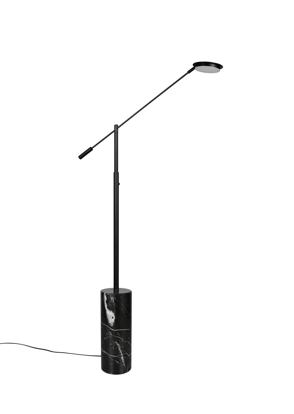 LED-STEHLEUCHTE Fiore   - Schwarz, KONVENTIONELL, Stein/Metall (145/15/64cm) - Trio Leuchten