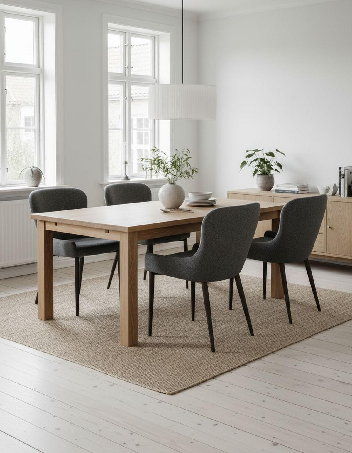 STOL 2 styck  bouclé  - svart/grå, Modern, metall/textil (52/82/60cm) - Livetastic