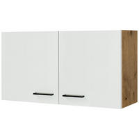 KÜCHENOBERSCHRANK 100/54,8/32 cm  in Eichefarben, Magnolie  - Eichefarben/Magnolie, KONVENTIONELL, Holzwerkstoff/Metall (100/54,8/32cm) - FlexWell